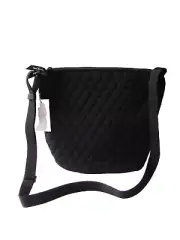 Vera Bradley Women's Quilted Bucket Crossbody Bag Classic Black NWT $95