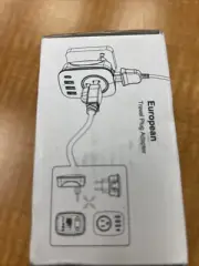 European Plug Adapter Travel Power Plug with 4 Outlets 3 USB & type-C Port