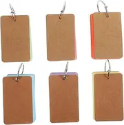 HOODANCOS Blank Cards Bulk 6 Books of DIY Cards Scrapbooking Memo Flat Paper Smooth Writing Surface