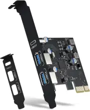 USB PCIE Card 20W Power Delivery, 2 Port (2 x Type C) PCIe USB 3.0 Fast