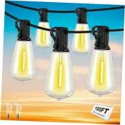100FT Outdoor String Lights, Patio Lights for 100FT with 10FT Cord (32 Bulbs)