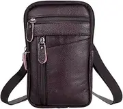 [CANLOT] Leather Bags for Man Leather Crossbody Bag Men Casual Single Shoulder Bag Male Small Men's Messenger Bags