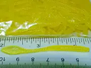 75 Bright Yellow 2.5" MICRO TROUT PADDLE WORM Soft Plastic Fishing Bait Crappie