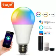 E27 Tuya WiFi RGB C+W Smart LED Light Bulb Warm Cool White Dimmable Lamp 10W 9W