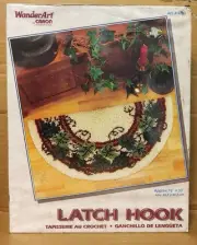 Caron Latch Hook Rug Kit Ivy Design Half Circle 4783 Wonderart 16" x 33" New