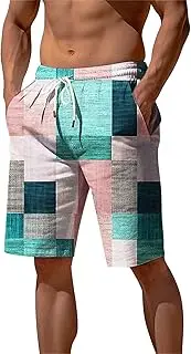 [Generic] Board Shorts Mens Swimwear Casual Shorts Pocket Drawstring Elastic Waist Graphic Color Block Geometric Pattern Breathable Soft Short Casual Daily Holiday Fashion Streetwear Elastic Waist Shorts Men