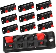 COSMEVIVI Versatile Stereo Speaker Terminal Connectors Large Wire Clamp for Led Lights Sound Cables 10pcs Abs Copper