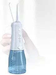 FREEZYMAN Cordless Water Floss Cleaner Portable Household Dental Scaler with 350ml Removable Water Tank, Electric Dental Flusher, 3 Modes, IPX7 Waterproof Professional Cordless Water Dental Floss f