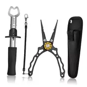 Fish Lip Gripper Pliers - Upgraded Muti-Function Hook Remover and Split Ring