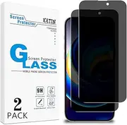 [2 Pack] KATIN Privacy Screen Protector for iPhone 16 6.1-Inch Anti-Spy Tempered Glass Film, Anti-Scratch, Case-Friendly