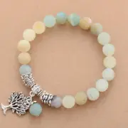 Handmade Amazonite Tree of Life Bracelet – Unisex Bohemian Style