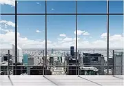 YYNXSY 7X5FT Office Backdrop for Video Conference Backdrop with Window Background Screen for Video ConferencingChildren Taking Photography Studio Background Holiday Party Birthday Party YY-1005