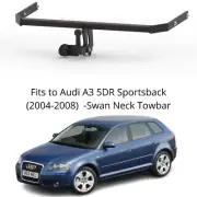 Tow Bar For Audi A3 5 DR Sportsback (2004-2008) & 7 Pin Bypass Relay Kit - A064