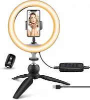 Selfie Ring 10” Light LED Light with Remote Control Tripod Stand by UBeesize