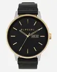 Rip Curl Mens DETROIT LEATHER SURF WATCH New - 006MTI Black Gold Rrp $249.99