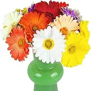 18 Pcs Artificial Gerbera Daisies Flowers Fake Daisy Faux Flowers Bouquet 11.8 Inch(30cm) for Wedding Bridal Bouquet Party Home Outdoor Indoor Garden Kitchen Garden Porch Table Vase
