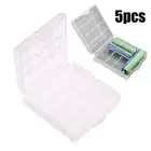 Battery Case 5 Pcs AA AAA Holder Lockable With Cover Quality Hard Plastic
