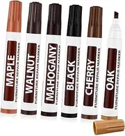Healeved 6Pcs Furniture Touch Up Marker Quick Drying Repair Pens for Scratches Worn Edges Blemishes Surfaces for Home Office Use