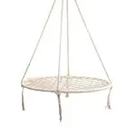 Hammock Chair Outdoor Tree Swing Nest Web Hanging Seat 100cm Comfortable R CREAM