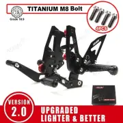 Rearsets Footrest & M8 Titanium Bolts For Triumph Speed Triple 1050 2011-2015