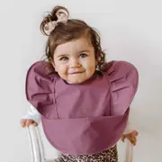 Snuggle Hunny Mauve Frill Snuggle Bib