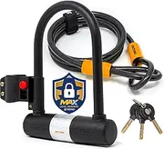 [SIGTUNA] Bike Lock - 16mm Heavy Duty Bicycle U Lock Shackle and Mount Holder, 1.2m Steel Chain Cable and 3 High-Security Keys for Road Bike, Electric Bike, Folding Bike, Mountain Bike