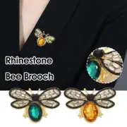 Fashion Bumble Bee Crystal Brooch Pin Costume Badge Womens Mens Jewelnew~