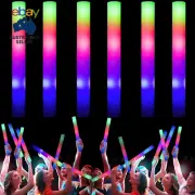 Giant 48CM Foam Glow Sticks Bulk, 6 PCS LED Light Sticks Glow in the Dark Party