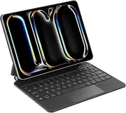 Magnetic Keyboard Case for iPad Pro 11 inch (M4 2024),Magic Keyboard for iPad Pro 11,Multi-Touch Trackpad with 7 Colors Backlit Keys, Easy to Set Magnetic Stand, Black