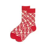 大唐襪業 D80紅色襪子結婚情侶婚慶男女大紅雙喜字本命年個性中筒襪