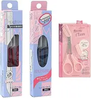 12 Pcs Eyebrow Razors Set, Facial Razors for Women, Eyebrow Shaper Portable Non-Slip Eyebrow Razors with Comb Scissors for Eyebrow, Neck, Hands (Blue,