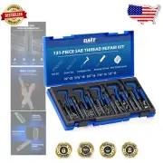 Comprehensive SAE Helicoil Kit: 110 Inserts & 10 Installation Tools for Repairs