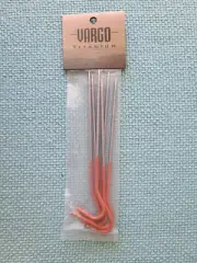 Vargo Titanium Shepherd's Hook Tent Stakes w/ Fluorescent Orange Head (6 Pack)