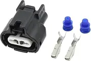BIZOCA 2 Pin Female Auto Waterproof Sensor Connector Socket for IAT MAT Ap 2.2MM 90980-11163 7283-1224-10(1 x Female)