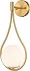 Mid-Century Globe Wall Sconce Lamp Modern Vanity Wall Light Fixture Brass Finish