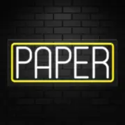 Paper Neon Sign for Retail Displays | LED Flex Neon | 24"W x 10"H x 1"D