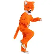 Animals Fairy Tale Fox Mask Onesie Costume Storybook Characters Cute Movie Cosplay for Boys' Girls' Kid's Halloween Carnival World Book Day Performance Educati