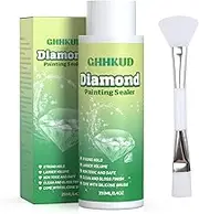 GHHKUD Diamond Painting Sealer 250ML, DIY Diamond Art Sealer with Brush, 5D Diamond Painting Kits Diamond Art Accessories, Permanent Hold & Shine Effect Conserver for Diamond Painting