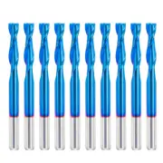 1/8" 2 FLUTE CARBIDE END MILL 10PCS CNC MACHINE TOOLS SQUARE NOSE MILLING CUTTER