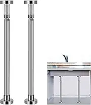 Sanbege 2 Pcs Undermount Sink Brackets Adjustable, Stainless Steel Sink Support, Drill-Free Installation and Repair Kit System for Kitchen, Bathroom (19.7"-31.5")