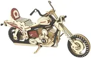 Bits and Pieces - 3D Wooden Motorcycle Puzzle - 94 Pieces - 6" x 11" When Assembled - Ages 8+ - Fun Gift - Unique Gift