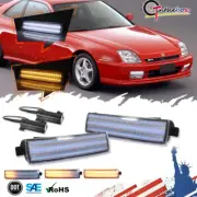 Clear Switchback White/Amber LED DRL Turn Signal Lights For 97-01 Honda Prelude (for: Honda)