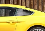 Rear Quarter Window American Flag Vinyl Decal Fits for Ford Mustang 2015-2022,Matte Black Vinyl Sticker.