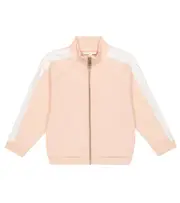 [Chloe Kids] Chloé Kids Crochet-trimmed jersey track jacket Y 12 pink