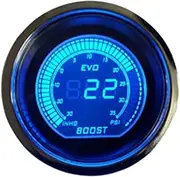 SFCPDDZYNE 2" 52mm Car Styling Clock BlueLED Light PSI Turbo Boost Gauge Vacuum Meter + Pod Holder Automotive Accessories Automotive Voltage Boost Meter