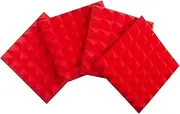 Gator Frameworks 2” Thick Acoustic Foam Pyramid Panels 12”x12”; Red (4) Pack (GFW-ACPNL1212PRED-4PK)