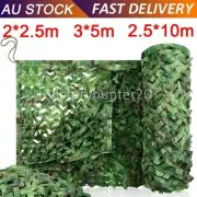 5m 10m Camouflage Netting Army Net Woodland Camo Camping Hide Hunting AU