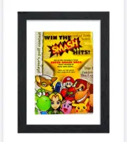 Vintage Framed Print Ad Wall Art 11x14 Nintendo 64 Super smash bros pikachu dk
