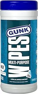 GUNK MPDW30 Multi-Purpose Degreasing Wipes 30-Count 8 x 12 inch 2-Sided Smooth or Scrubby Texture