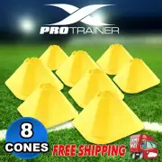 8x 15cm Yellow Training Agility Multi Surface Sports Training Cone
